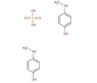 4-(Methylamino)phenol hemisulfate salt (CAS 55-55-0) - chemical structure image