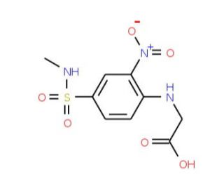 ({4-[(methylamino)sulfonyl]-2-nitrophenyl}amino)acetic acid - chemical structure image