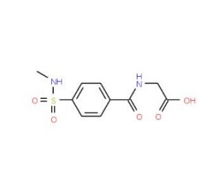 ({4-[(methylamino)sulfonyl]benzoyl}amino)acetic acid - chemical structure image