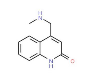 4-Methylaminomethyl-quinolin-2-ol - chemical structure image