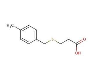 4-Methylbenzyl-3-thio-propionic acid (CAS 78981-22-3) - chemical structure image