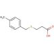 4-Methylbenzyl-3-thio-propionic acid (CAS 78981-22-3) - chemical structure image