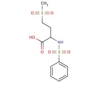 4-(methylsulfonyl)-2-[(phenylsulfonyl)amino]butanoic acid - chemical structure image