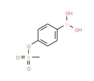 4-(Methylsulfonyloxy)phenylboronic acid (CAS 957035-04-0) - chemical structure image