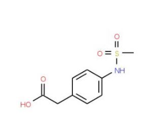 4-(Methylsulphonylamino)phenylacetic acid (CAS 56205-88-0) - chemical structure image
