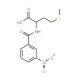 4-(methylthio)-2-[(3-nitrobenzoyl)amino]butanoic acid (CAS 65084-34-6) - chemical structure image