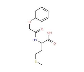 4-(methylthio)-2-[(phenoxyacetyl)amino]butanoic acid (CAS 123529-85-1) - chemical structure image