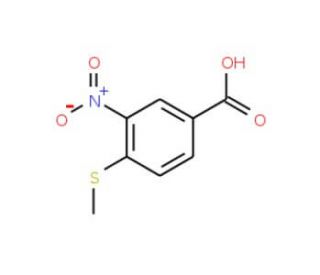 4-(methylthio)-3-nitrobenzoic acid (CAS 64399-24-2) - chemical structure image