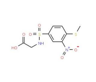 ({[4-(methylthio)-3-nitrophenyl]sulfonyl}amino)acetic acid - chemical structure image