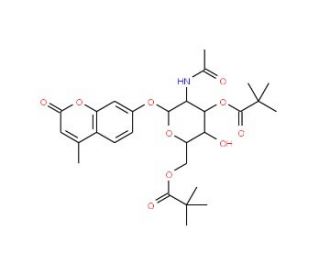 4-Methylumbelliferyl 2-Acetamido-2-deoxy-3,6-dipivaloyl-&beta;-D-galactopyranoside (CAS 849207-59-6) - chemical structure image