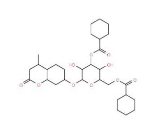 4-Methylumbelliferyl 3,6-Di-O-benzoyl-&beta;-D-galactopyranoside - chemical structure image