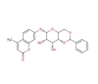 4-Methylumbelliferyl 4,6-O-Benzylidene-&beta;-D-galactopyranoside - chemical structure image