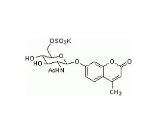 4-Methylumbelliferyl 6-Sulfo-2-acetamido-2-deoxy-&beta;-D-glucopyranoside Potassium Salt (CAS 210357-38-3) - chemical structure im