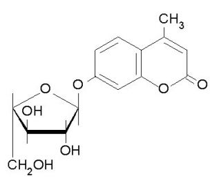 4-Methylumbelliferyl &alpha;-L-arabinofuranoside (CAS 77471-44-4) - chemical structure image
