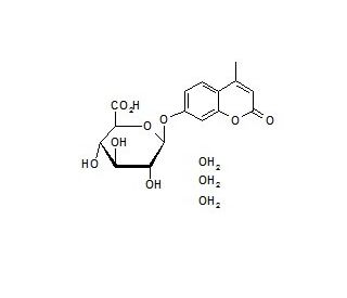 4-Methylumbelliferyl b-D-glucuronide trihydrate (CAS 199329-67-4) - chemical structure image