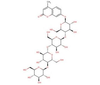 4-Methylumbelliferyl &beta;-D-Cellotetroside (CAS 84325-19-9) - chemical structure image