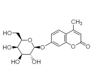 4-Methylumbelliferyl &beta;-D-galactopyranoside (CAS 6160-78-7) - chemical structure image