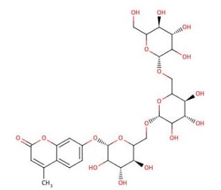 4-Methylumbelliferyl &beta;-D-Gentotrioside (CAS 383160-16-5) - chemical structure image