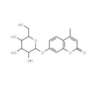 4-Methylumbelliferyl-&beta;-D-glucopyranoside (CAS 18997-57-4) - chemical structure image