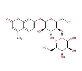 4-Methylumbelliferyl &beta;-D-lactopyranoside (CAS 84325-23-5) - chemical structure image