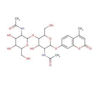 4-Methylumbelliferyl &beta;-D-N,N&prime;-diacetylchitobioside (CAS 53643-12-2) - chemical structure image