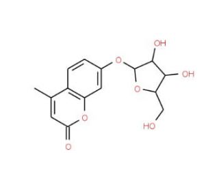 4-Methylumbelliferyl beta-D-ribofuranoside (CAS 195385-93-4) - chemical structure image