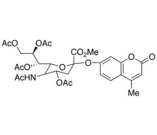 (4-Methylumbelliferyl)-N-acetyl-4,7,8,9-tetra-O-acetyl-&alpha;-D-neuraminic Acid, Methyl Ester (CAS 59361-08-9) - chemical structur