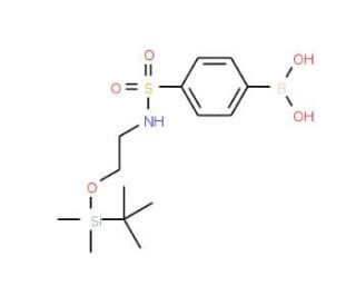 4-{N-[2-(tert-Butyldimethylsilyloxy)ethyl]sulphamoyl}benzeneboronic acid (CAS 913835-53-7) - chemical structure image