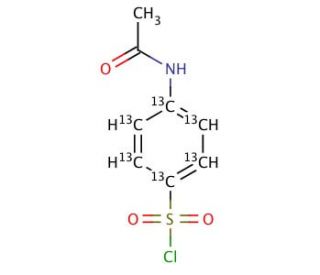 4-N-Acetylaminobenzene-13C6-sulfonyl Chloride - chemical structure image