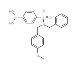 4-[N-Benzyl-N-(4-methoxybenzyl)sulphamoyl]benzeneboronic acid (CAS 913835-95-7) - chemical structure image