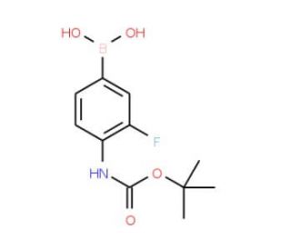 4-N-Boc-amino-3-fluorophenylboronic acid (CAS 218301-87-2) - chemical structure image