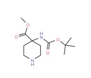4-N-Boc-amino-piperidine-4-carboxylic acid methyl ester (CAS 115655-44-2) - chemical structure image