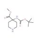 4-N-Boc-amino-piperidine-4-carboxylic acid methyl ester (CAS 115655-44-2) - chemical structure image