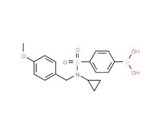 4-[N-Cyclopropyl-N-(4-methoxybenzyl)sulfamoyl]phenylboronic acid (CAS 913835-89-9) - chemical structure image
