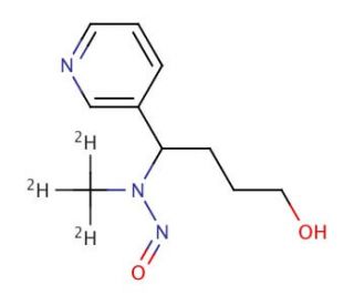 4-[N-(Methyl-d3)-N-nitrosamino]-4-(3-pyridyl)butane-1-ol (CAS 1184990-35-9) - chemical structure image