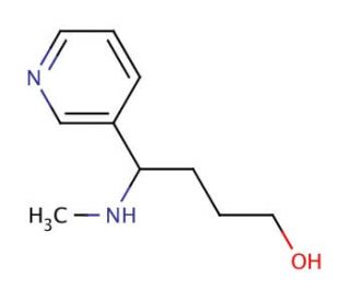 4-(N-Methylamino)-4-(3-pyridyl)butane-1-ol (CAS 59578-64-2) - chemical structure image