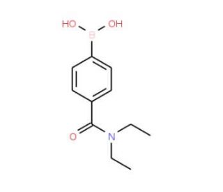 4-(N,N-Diethylaminocarbonyl)phenylboronic acid (CAS 389621-80-1) - chemical structure image