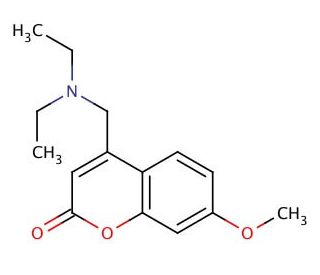 4-(N,N-Diethylaminomethyl)-7-methoxy-coumarin - chemical structure image