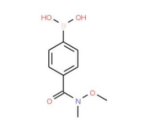 4-(N,O-Dimethylhydroxylaminocarbonyl)phenylboronic acid (CAS 179055-26-6) - chemical structure image