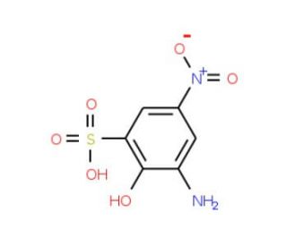 4-Nitro-2-aminophenol-6-sulfonic acid (CAS 96-67-3) - chemical structure image