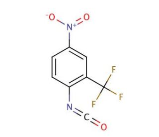 4-Nitro-2-(trifluoromethyl)phenyl isocyanate (CAS 16588-73-1) - chemical structure image