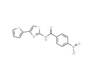 4-Nitro-N-(4-thiophen-2-yl-thiazol-2-yl)-benzamide - chemical structure image