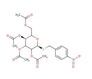 4-Nitrobenzyl 2,3,4,6-Tetra-O-acetyl-1-thio-β-D-galactopryranoside (CAS 35785-42-3) - chemical structure image