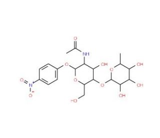 4-Nitrophenyl 2-Acetamido-2-deoxy--4-O-&alpha;-L-fucopyranosyl)-&beta;-D-glucopyranoside (CAS 259143-52-7) - chemical structure image