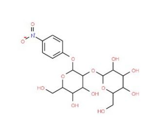4-Nitrophenyl 2-O-&alpha;-D-Glucopyranosyl-&alpha;-D-glucopyranoside (CAS 147103-31-9) - chemical structure image