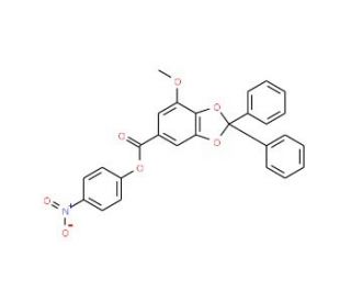 4-Nitrophenyl 7-methoxy-2,2-diphenyl-1,3-benzodioxole-5-carboxylate - chemical structure image