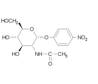 4-Nitrophenyl N-acetyl-&alpha;-D-glucosaminide (CAS 10139-02-3) - chemical structure image