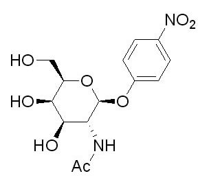 4-Nitrophenyl N-acetyl-&beta;-D-galactosaminide (CAS 14948-96-0) - chemical structure image