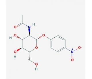 4-Nitrophenyl-N-acetyl-β- D-glucosaminide (CAS 3459-18-5) - chemical structure image