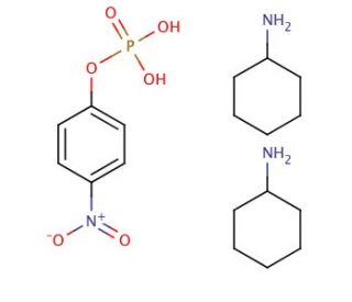 4-Nitrophenyl phosphate, bis(cyclohexylammonium) salt (CAS 52483-84-8) - chemical structure image